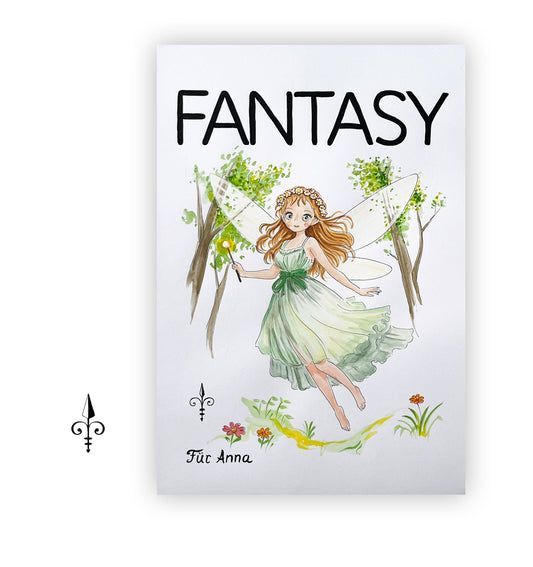 Handgemaltes Aquarell - Fantasy - Fee