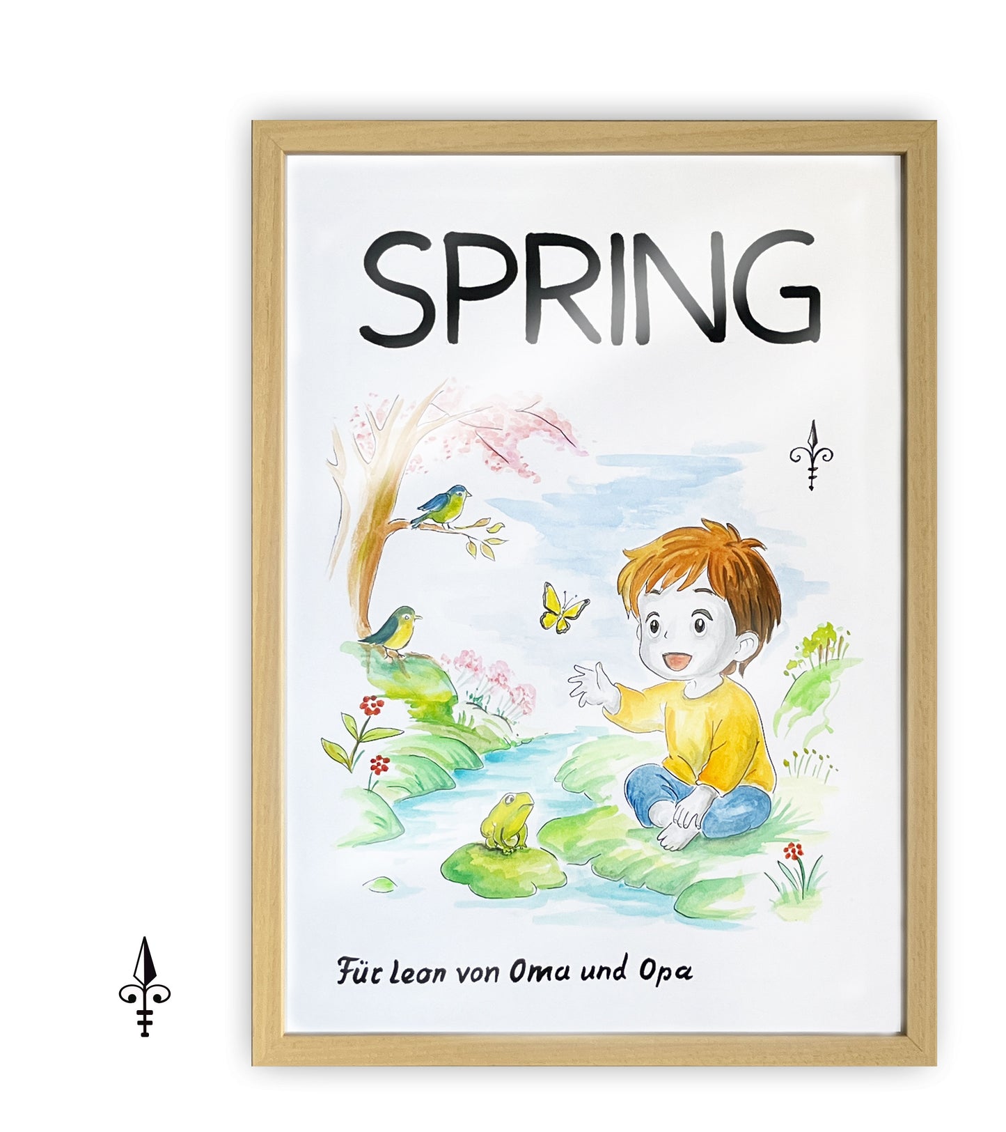 Handgemaltes Aquarell - Frühling