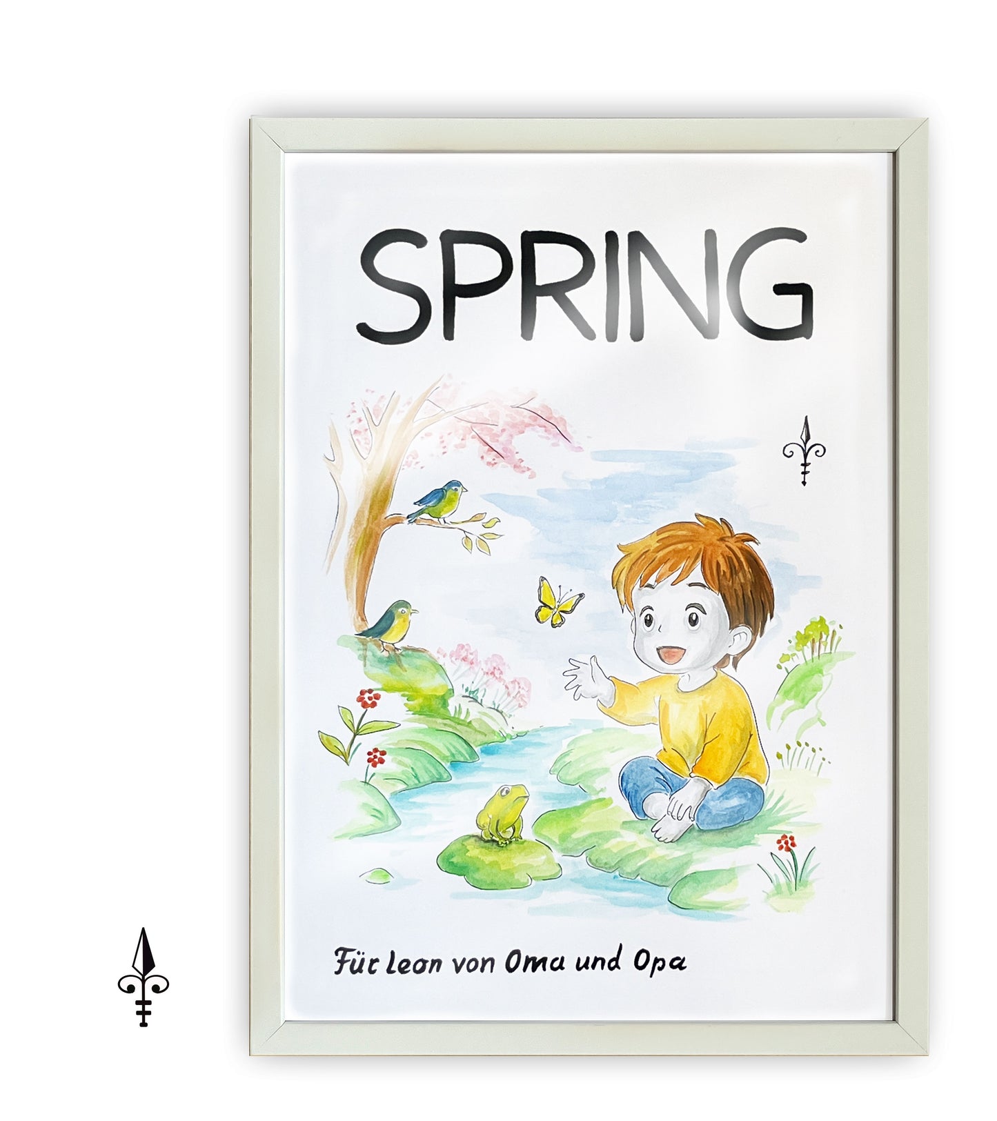 Handgemaltes Aquarell - Frühling