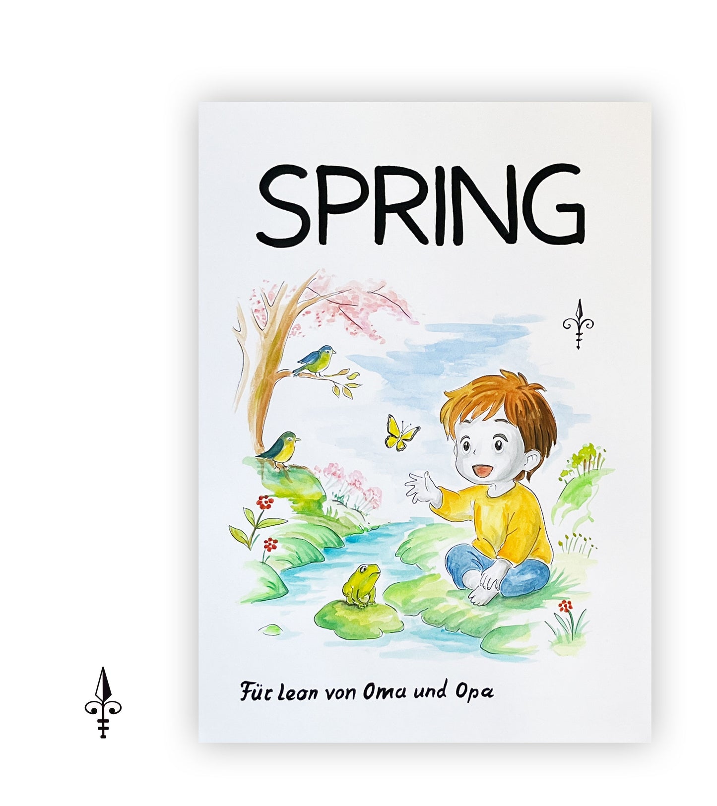 Handgemaltes Aquarell - Frühling