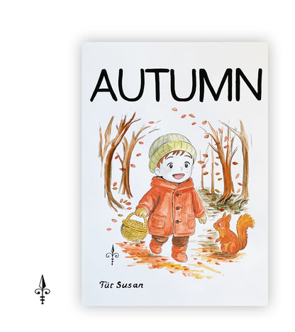 Handgemaltes Aquarell - Herbst