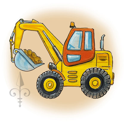 Türschild Bagger
