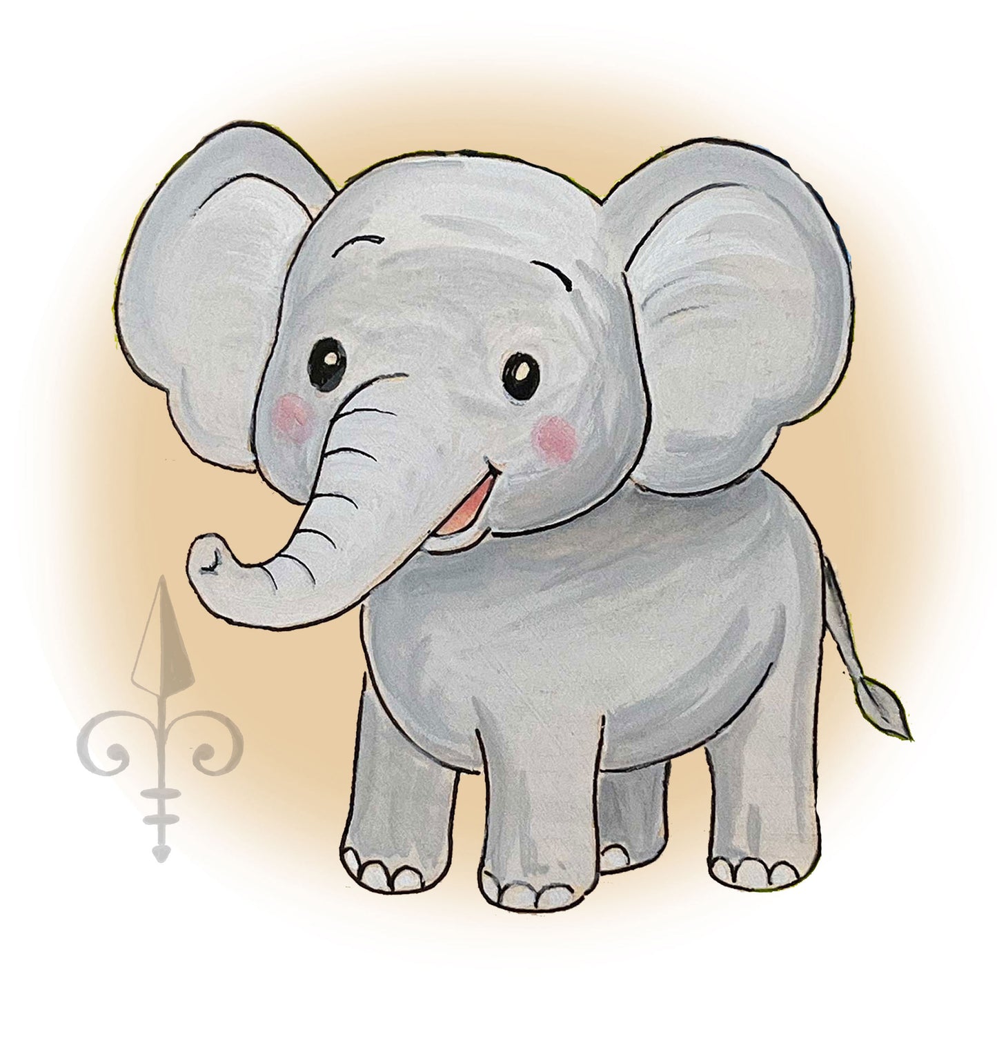 Türschild Elefant