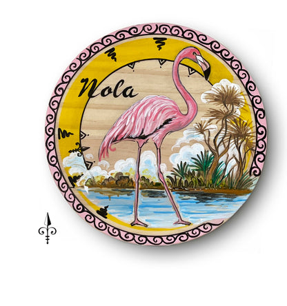 Türschild Flamingo