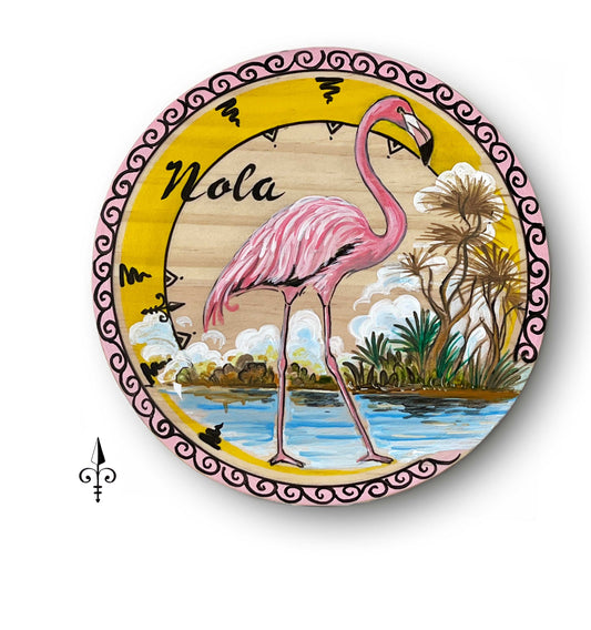 Türschild Flamingo