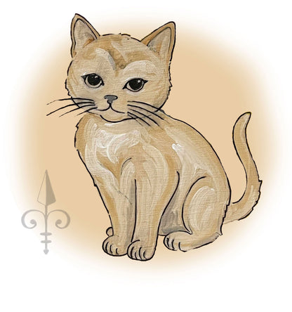 Türschild Katze